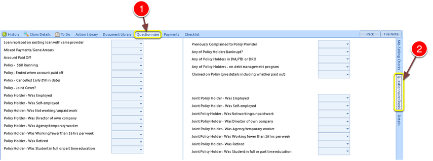 What is a Questionnaire Check List?