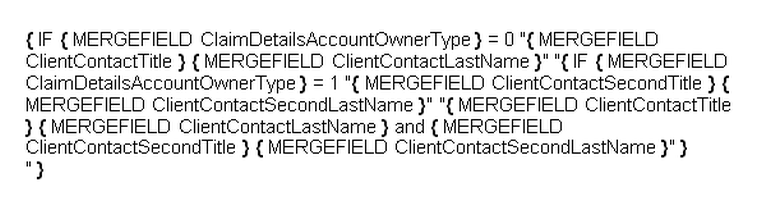Example of Mail Merge Syntax to Use