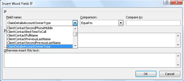 Select Field Name