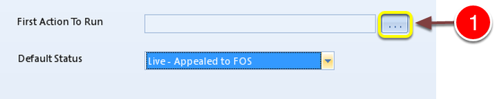Select First Action to Run