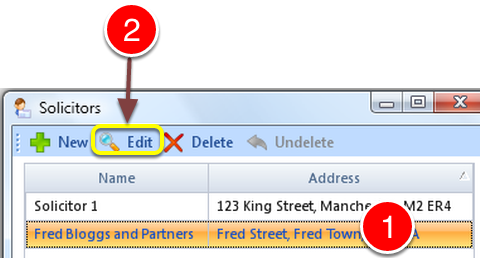 Edit a Solicitor