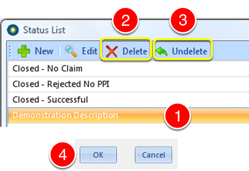 Delete a Status