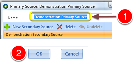 Edit the Primary Source description