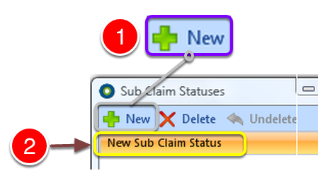 New Sub Claims Status