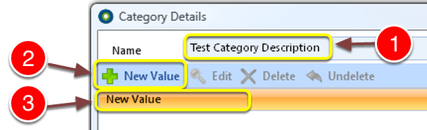 Add Description and Values