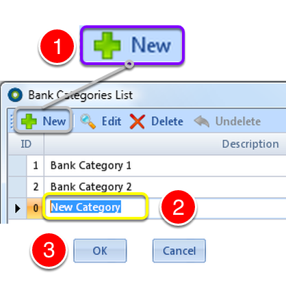 Create a New Bank Category