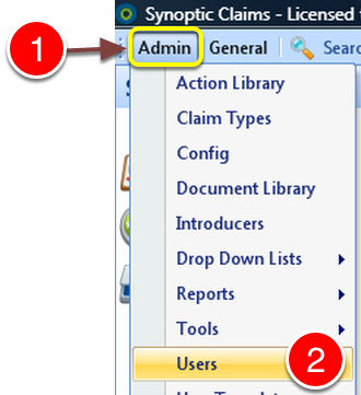 Open the Users window