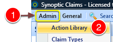 Open the Action Library