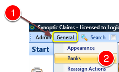 Open Banks window