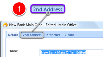 Open the 2nd Address window