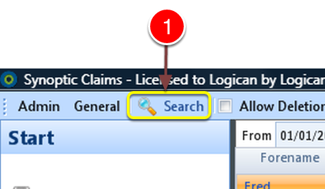 Open the Search Window
