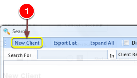 Open the New Client Window