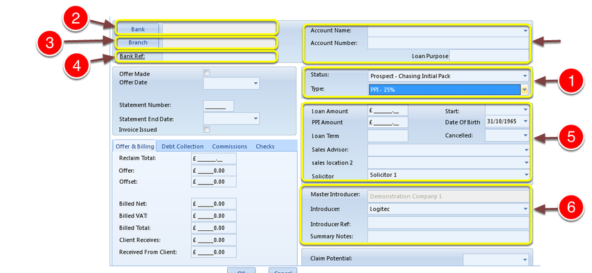 Enter the Claim Information