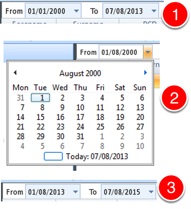 Selecting Dates