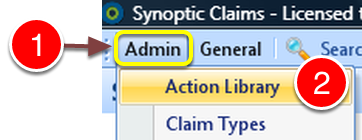 Open the Action Library