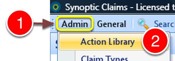 Open the Action Library