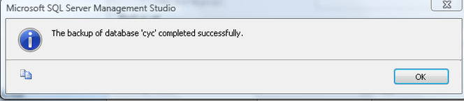 Back up Complete