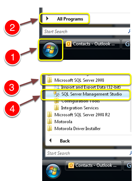 Open SQL Management Studio