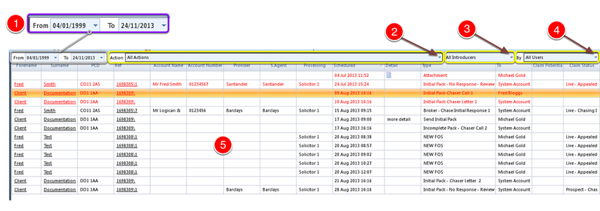 Populate the Actions List