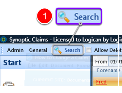 Open the Search window