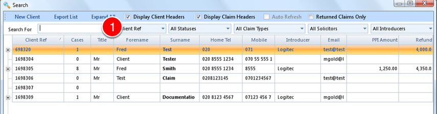 Display some Claims