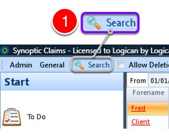 Open the Search window
