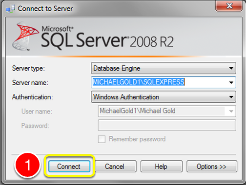 Connect to the database
