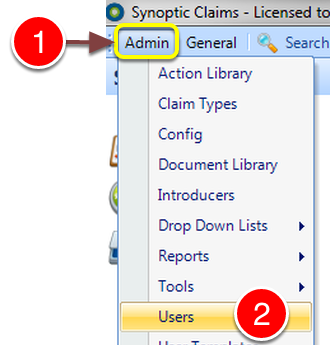 Open the Users window