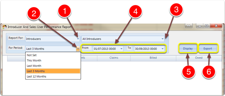 The report window is displayed
