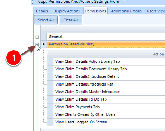 Expand Permission Based Visibility