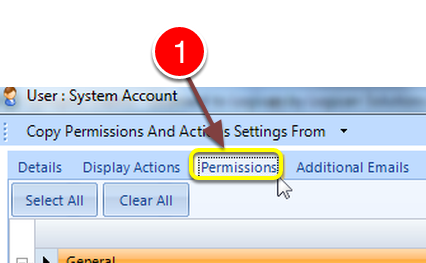 Open the Permissions window