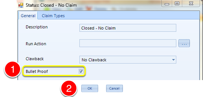 Tick the \&nbsp;Bullet Proof check box