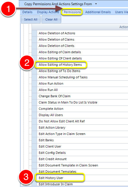 Amend the required permissions
