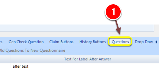 Open the Questions tab