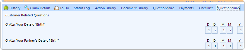 The label item is displayed as text in the questionnaire on the client window
