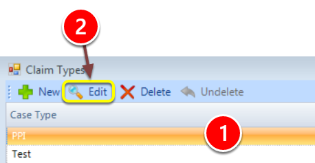 Select the Claim type