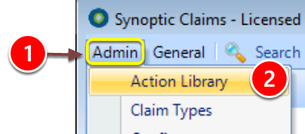 Open the Action Library