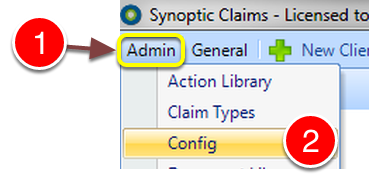 Open the Config window