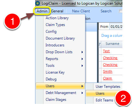 Open the User window