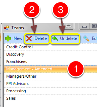 Delete a Team