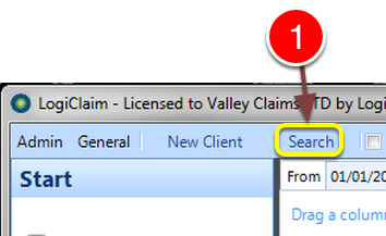 Open the Search window
