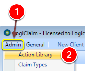 Open the Action Library