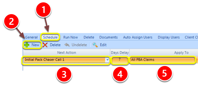 Schedule Further Actions