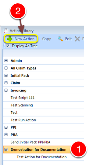 Create a New Action