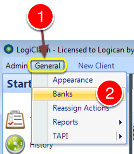 Open the Bank List