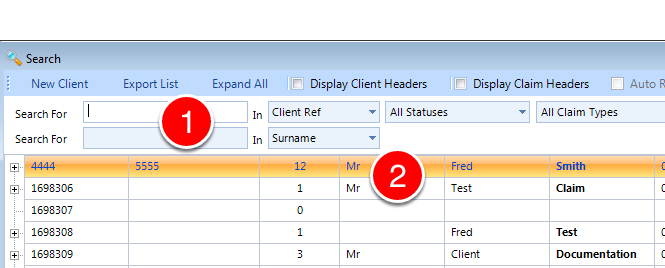 Select the required Claim