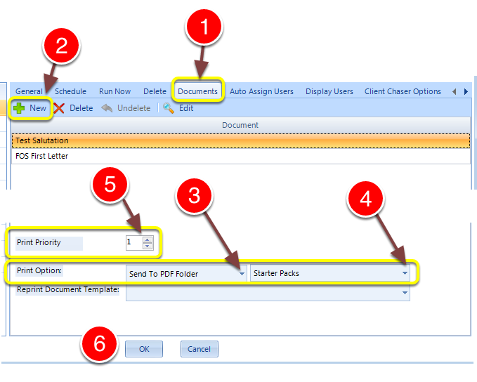 Configure the Documents