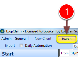 Open the Search window