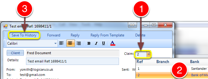 Move the Email to a different claim