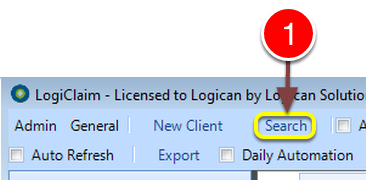 Open the Search window.